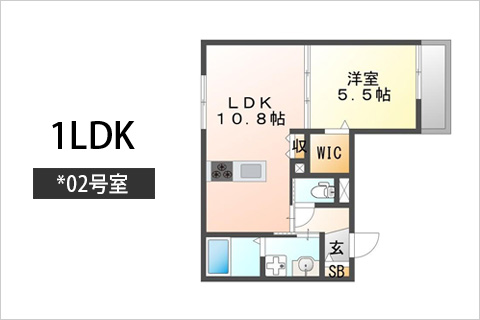 （仮称）西宮市小松東町３丁目ヘーベルメゾン-*02号室